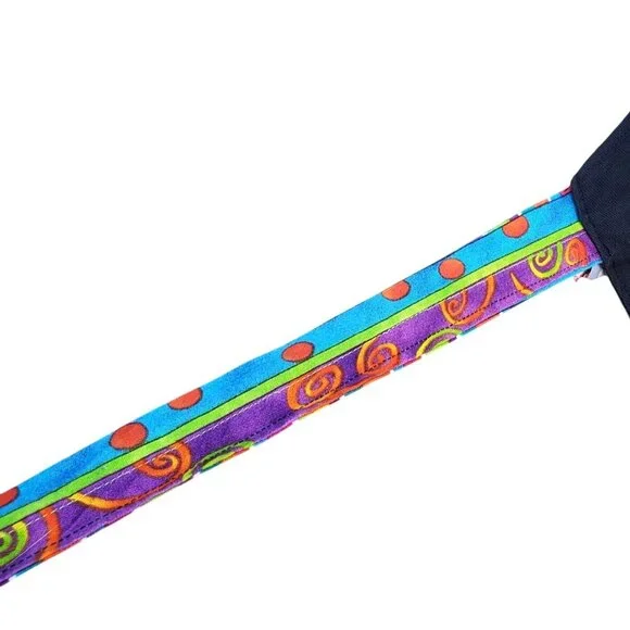 Frida Kahlo Bib Apron Colorful Handmade Black Cotton Plus Size XL Pockets - Picture 10 of 12